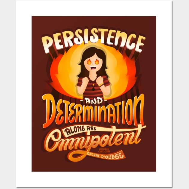 Persistence Determination Omnipotent Calvin Coolidge Patient Wall Art by ChinkyCat